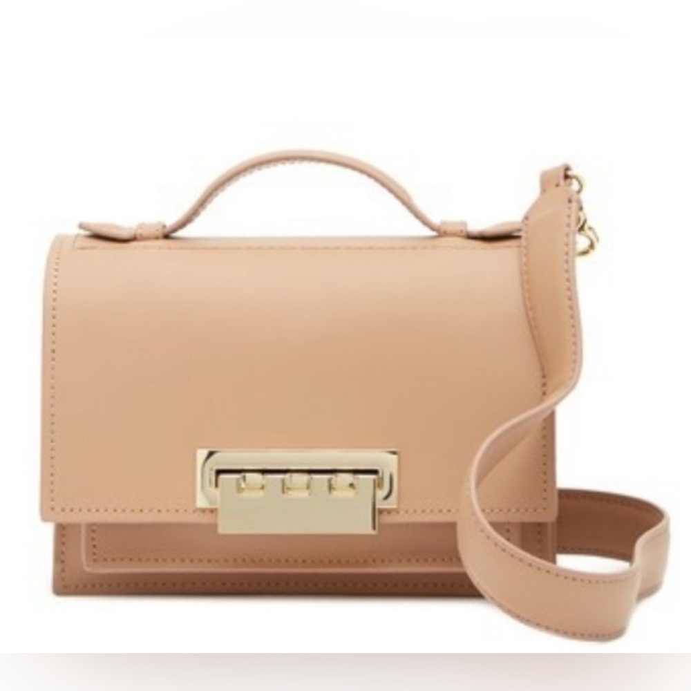 Zac Zac Posen Earthette Accordion Mini Crossbody bag in a sand color
